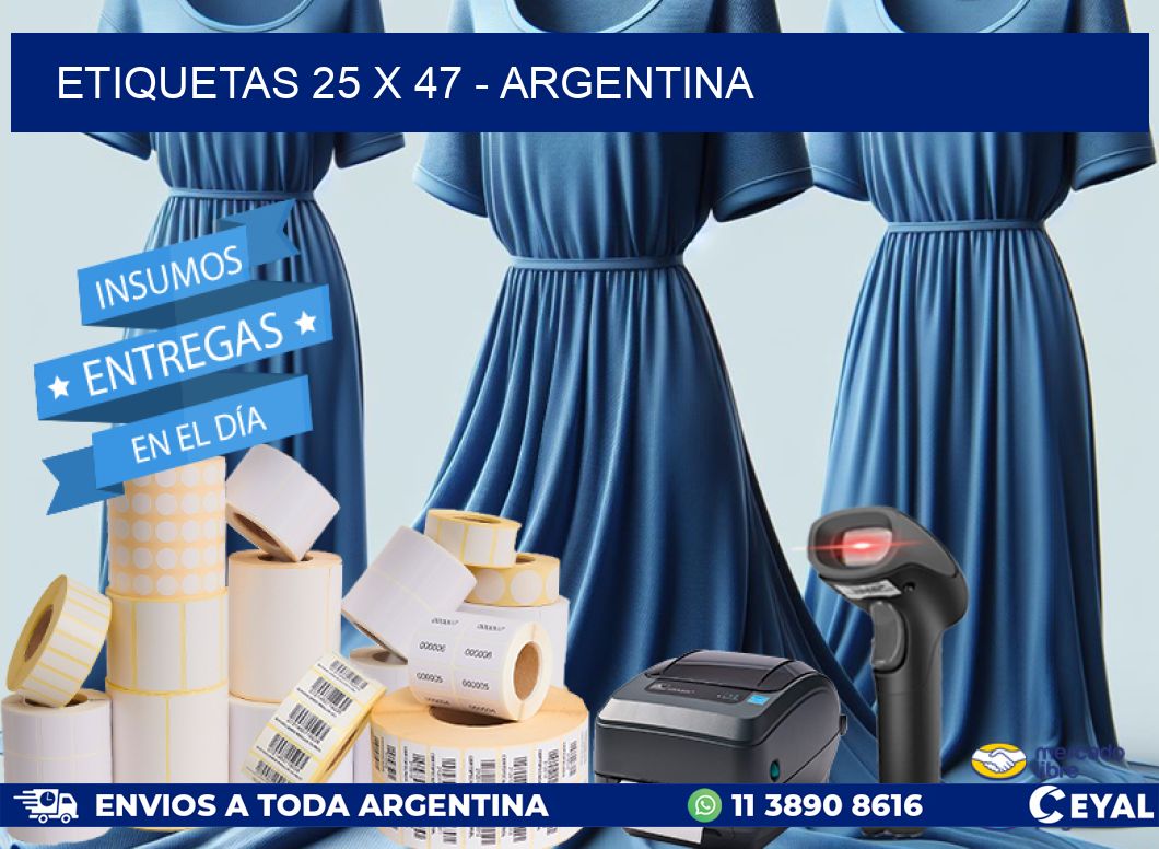 ETIQUETAS 25 x 47 - ARGENTINA