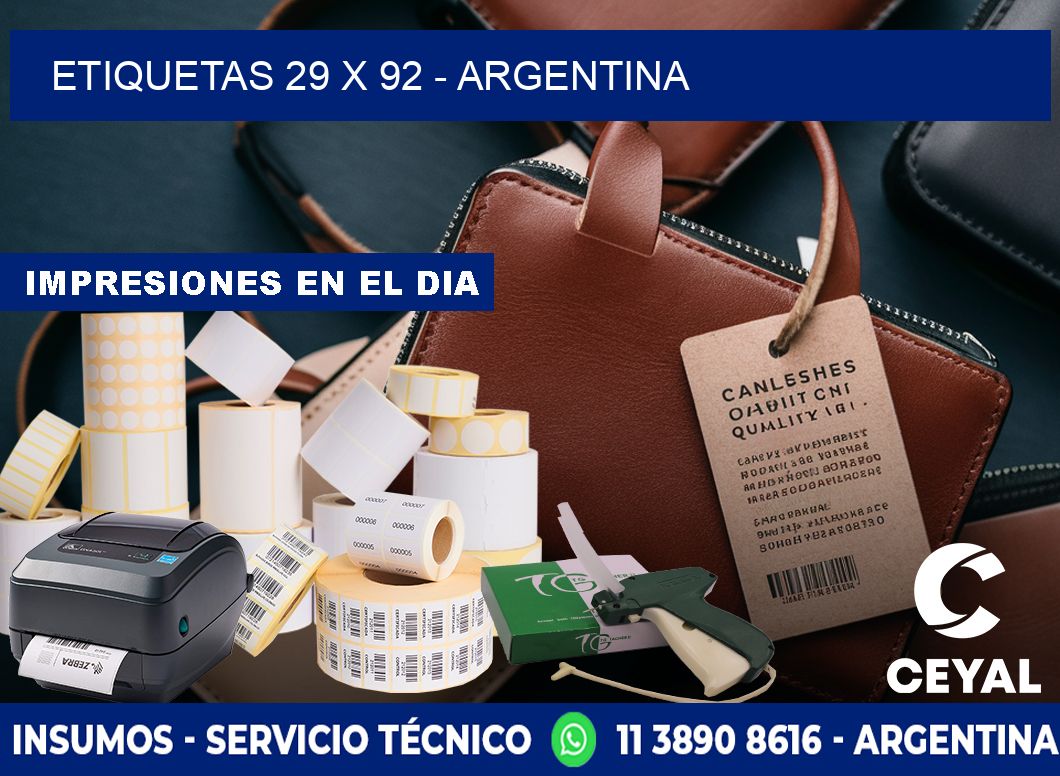 ETIQUETAS 29 x 92 - ARGENTINA