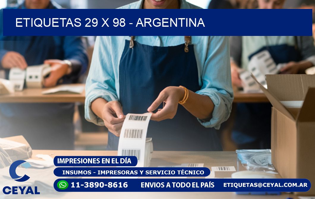 ETIQUETAS 29 x 98 - ARGENTINA