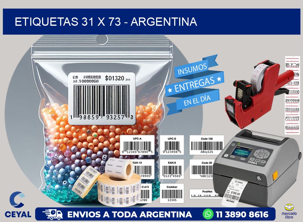 ETIQUETAS 31 x 73 - ARGENTINA