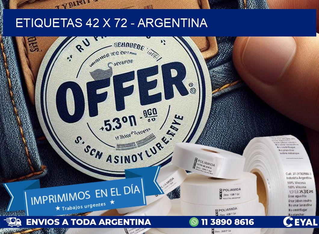 ETIQUETAS 42 x 72 - ARGENTINA