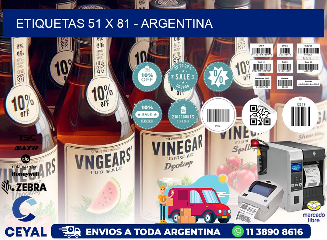 ETIQUETAS 51 x 81 - ARGENTINA