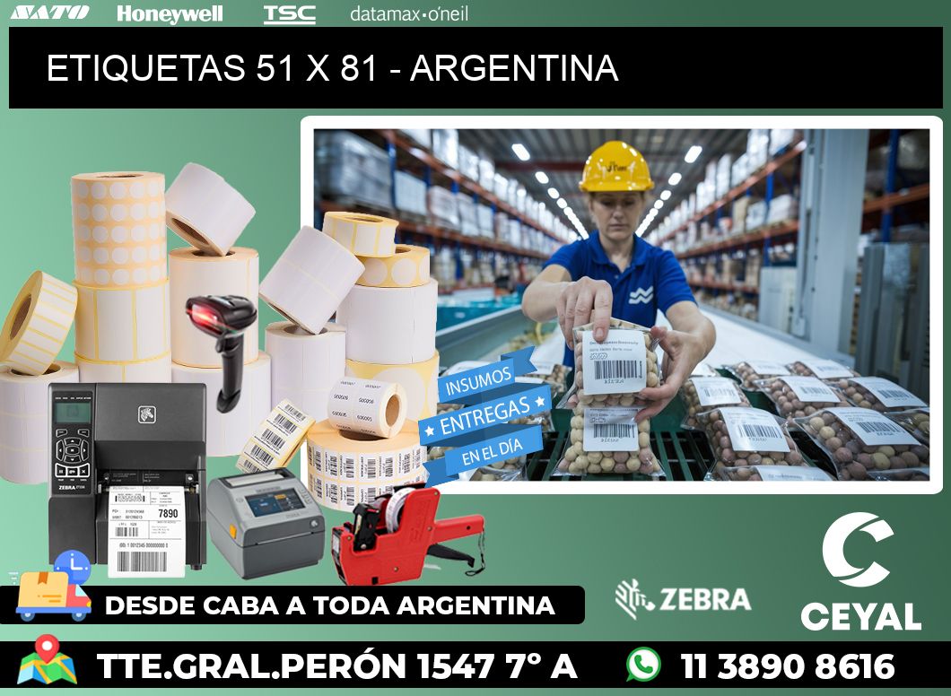 ETIQUETAS 51 x 81 - ARGENTINA