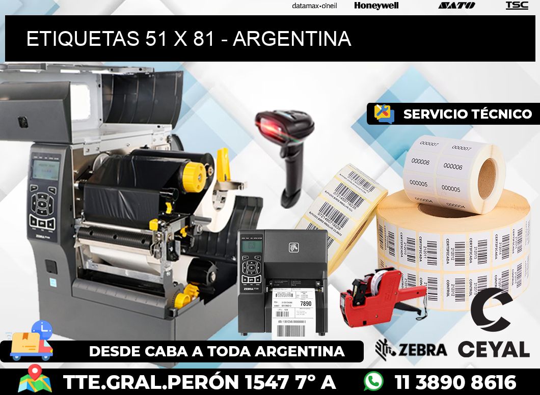 ETIQUETAS 51 x 81 - ARGENTINA