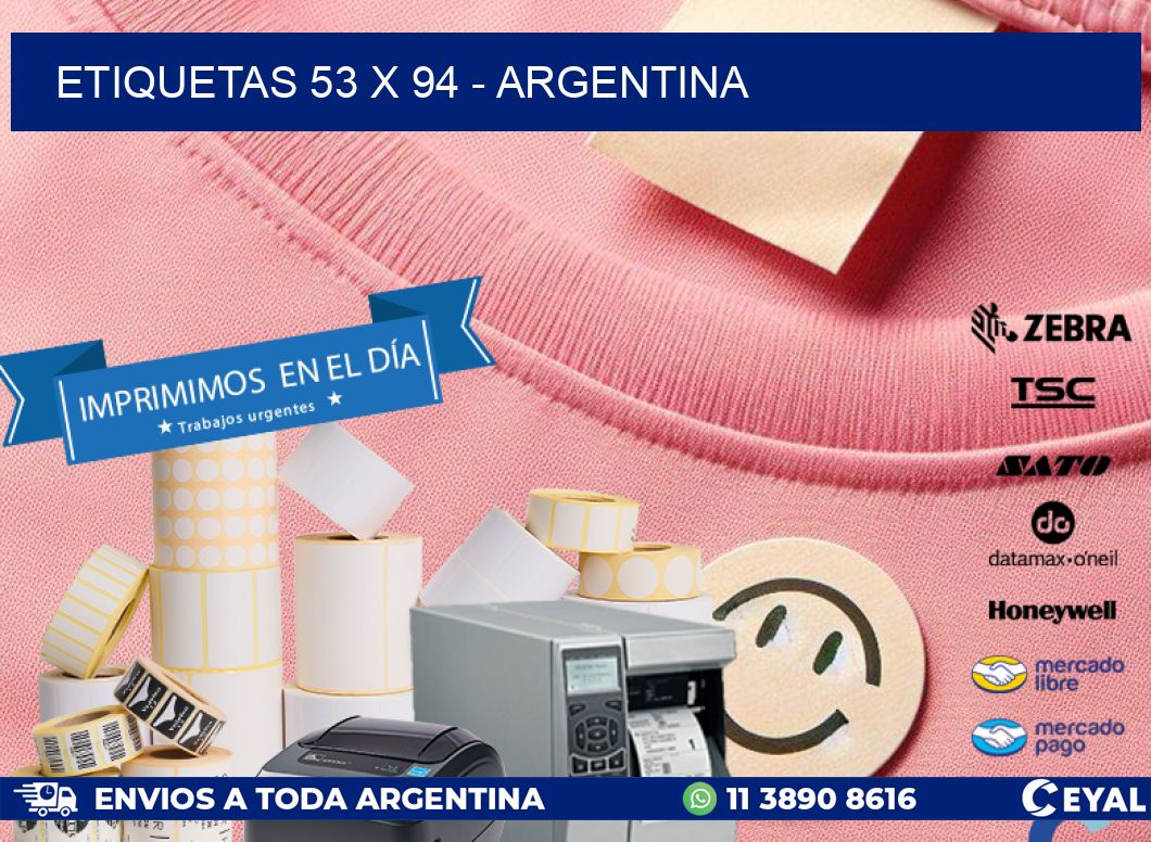 ETIQUETAS 53 x 94 - ARGENTINA