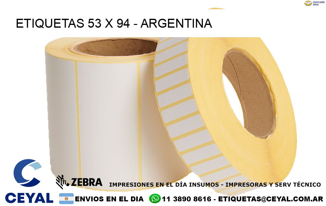 ETIQUETAS 53 x 94 - ARGENTINA