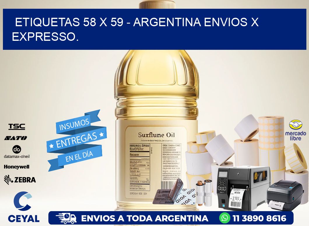 ETIQUETAS 58 x 59 - ARGENTINA ENVIOS X EXPRESSO.