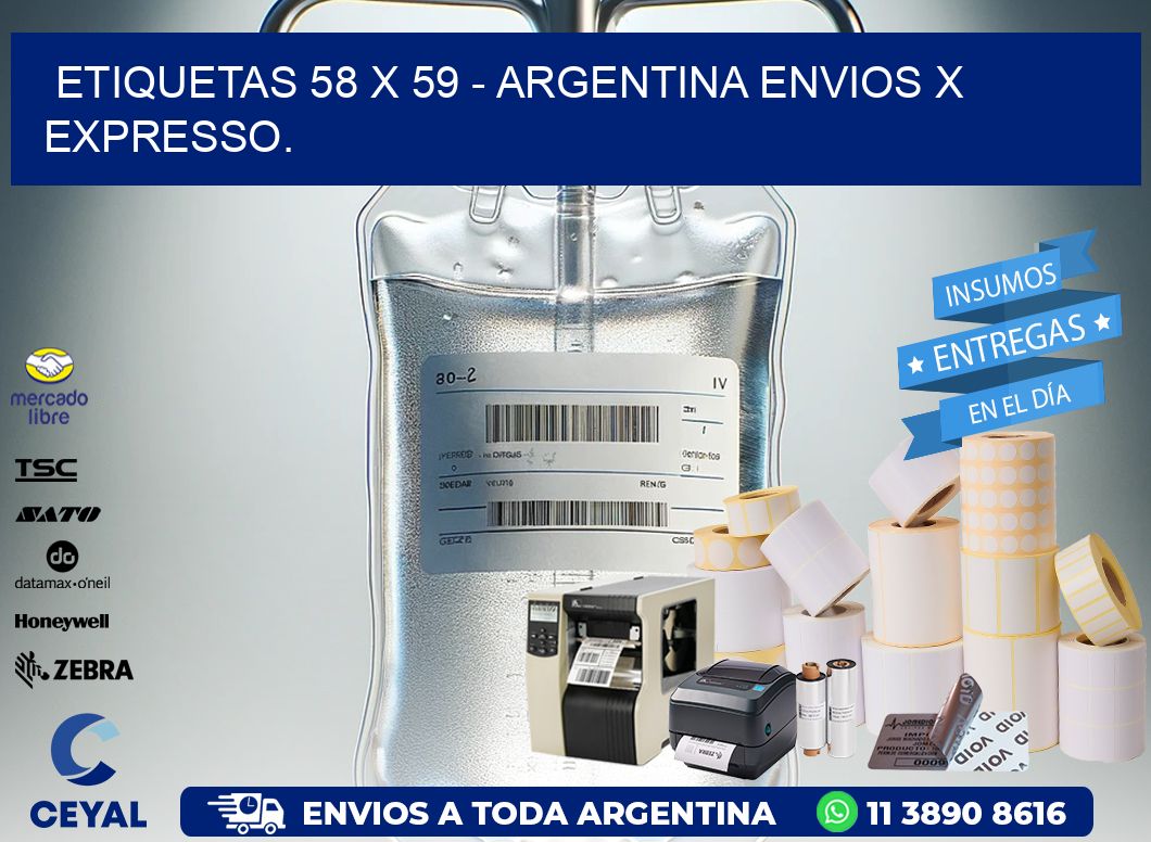 ETIQUETAS 58 x 59 – ARGENTINA ENVIOS X EXPRESSO.