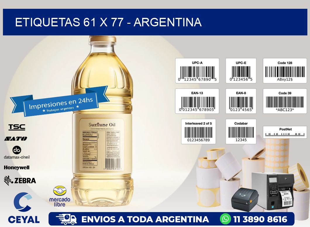 ETIQUETAS 61 x 77 - ARGENTINA