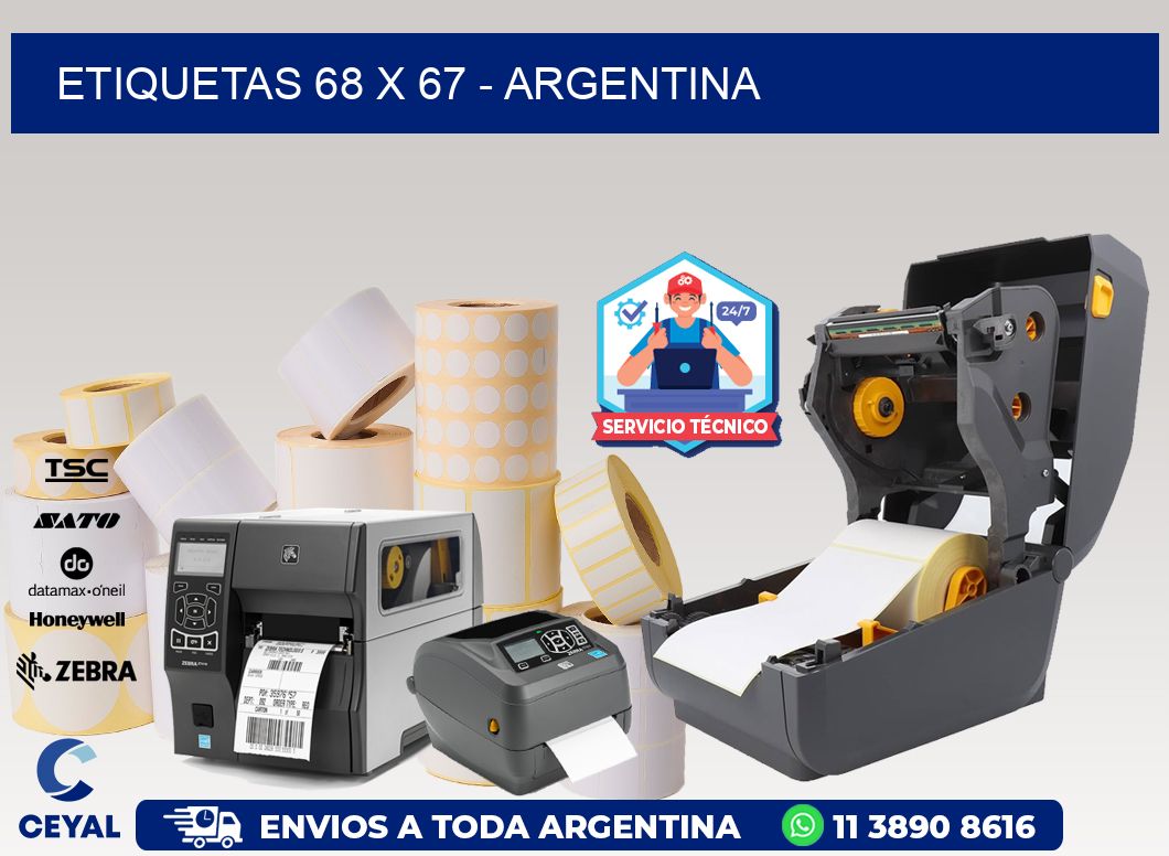 ETIQUETAS 68 x 67 - ARGENTINA