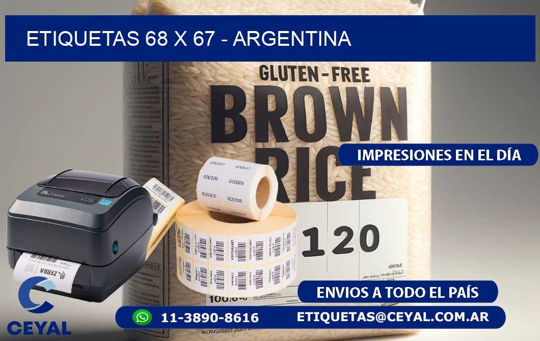 ETIQUETAS 68 x 67 - ARGENTINA