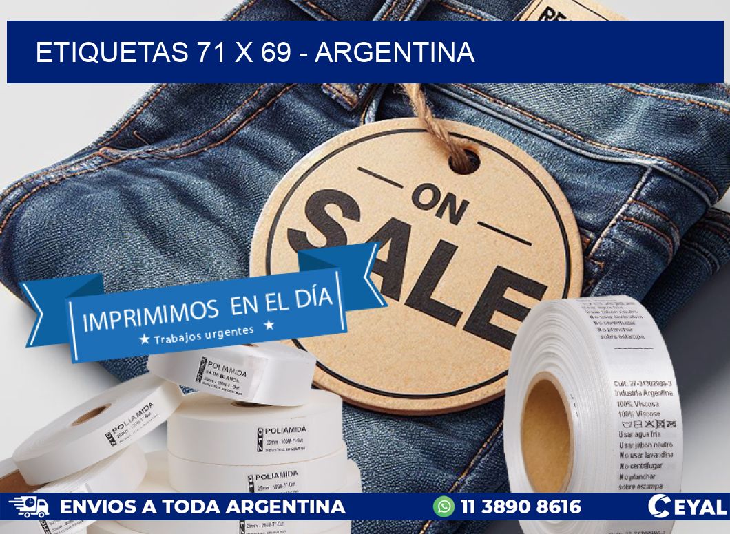 ETIQUETAS 71 x 69 - ARGENTINA