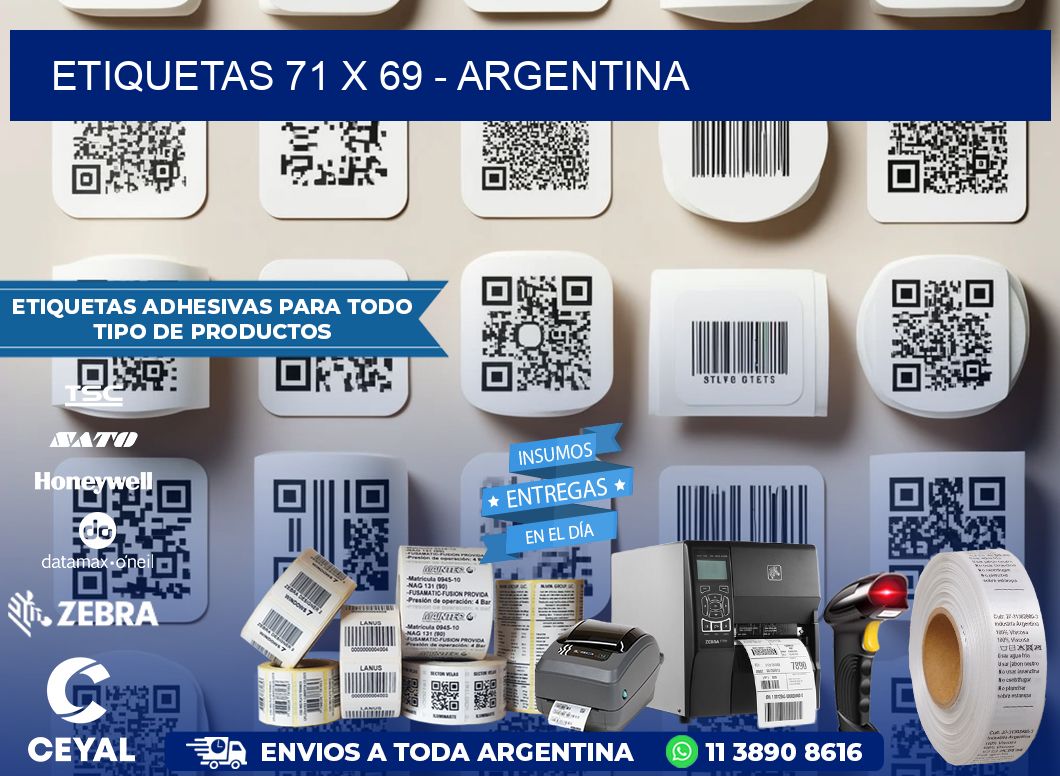 ETIQUETAS 71 x 69 - ARGENTINA