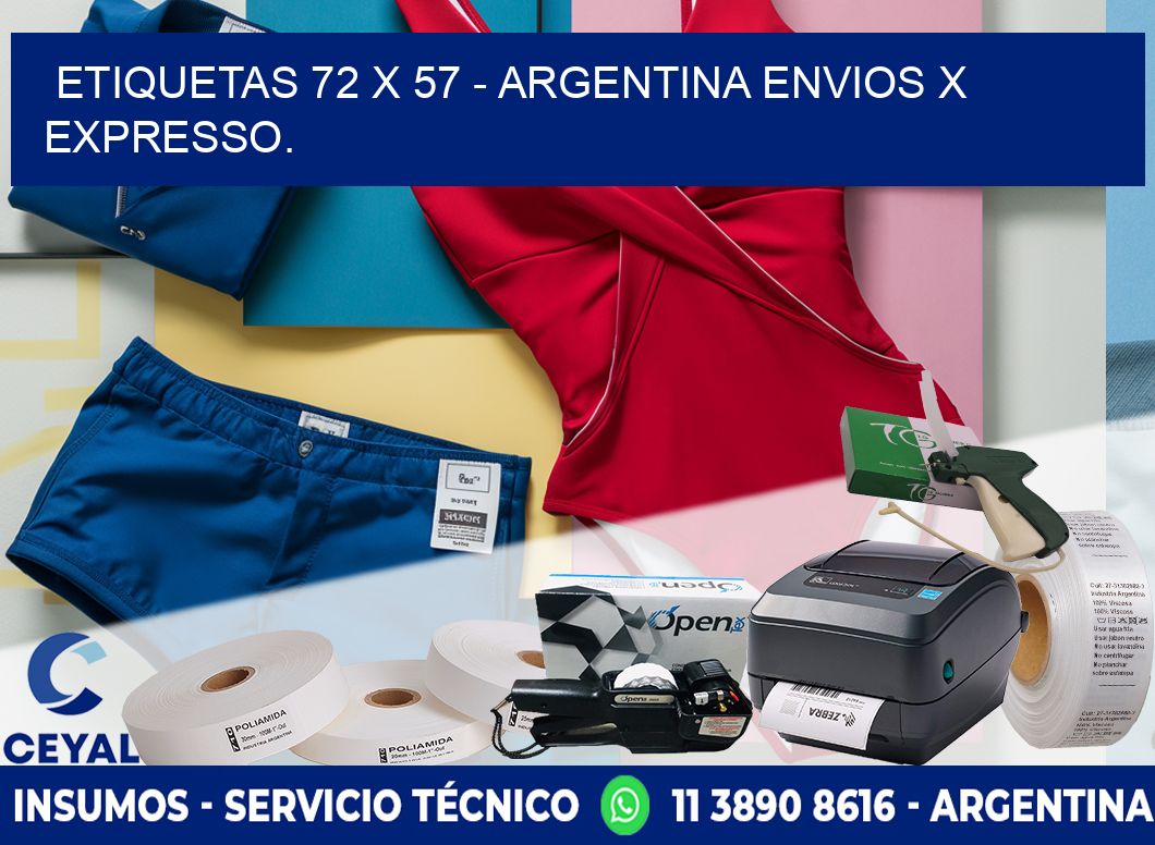 ETIQUETAS 72 x 57 - ARGENTINA ENVIOS X EXPRESSO.