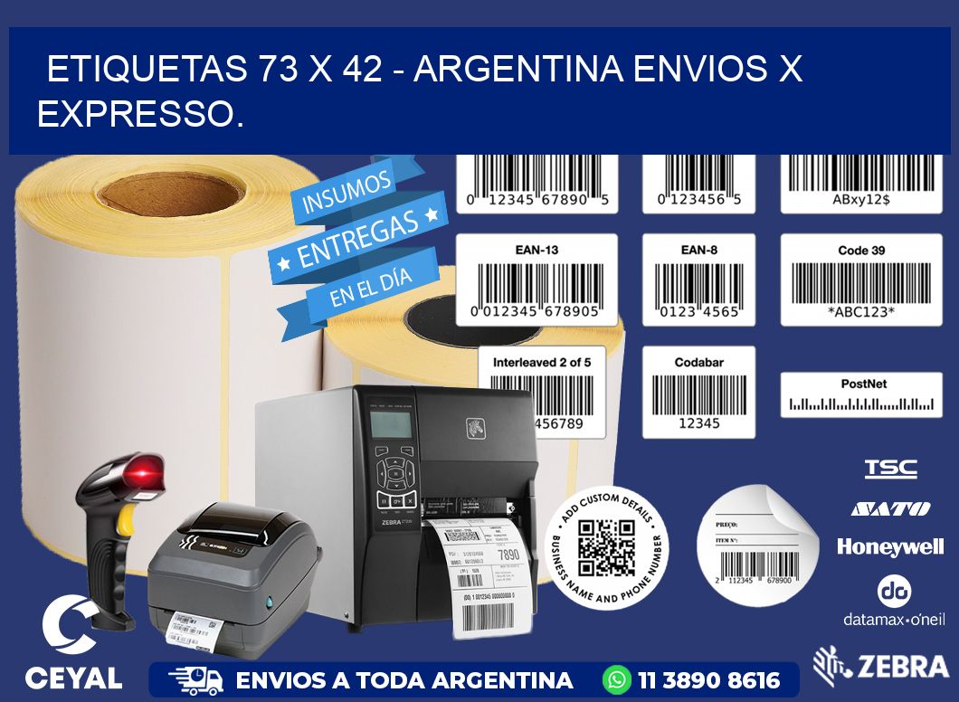 ETIQUETAS 73 x 42 - ARGENTINA ENVIOS X EXPRESSO.