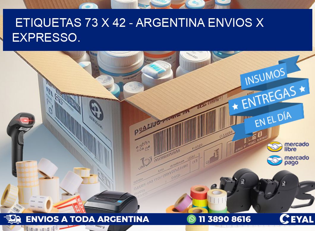 ETIQUETAS 73 x 42 - ARGENTINA ENVIOS X EXPRESSO.