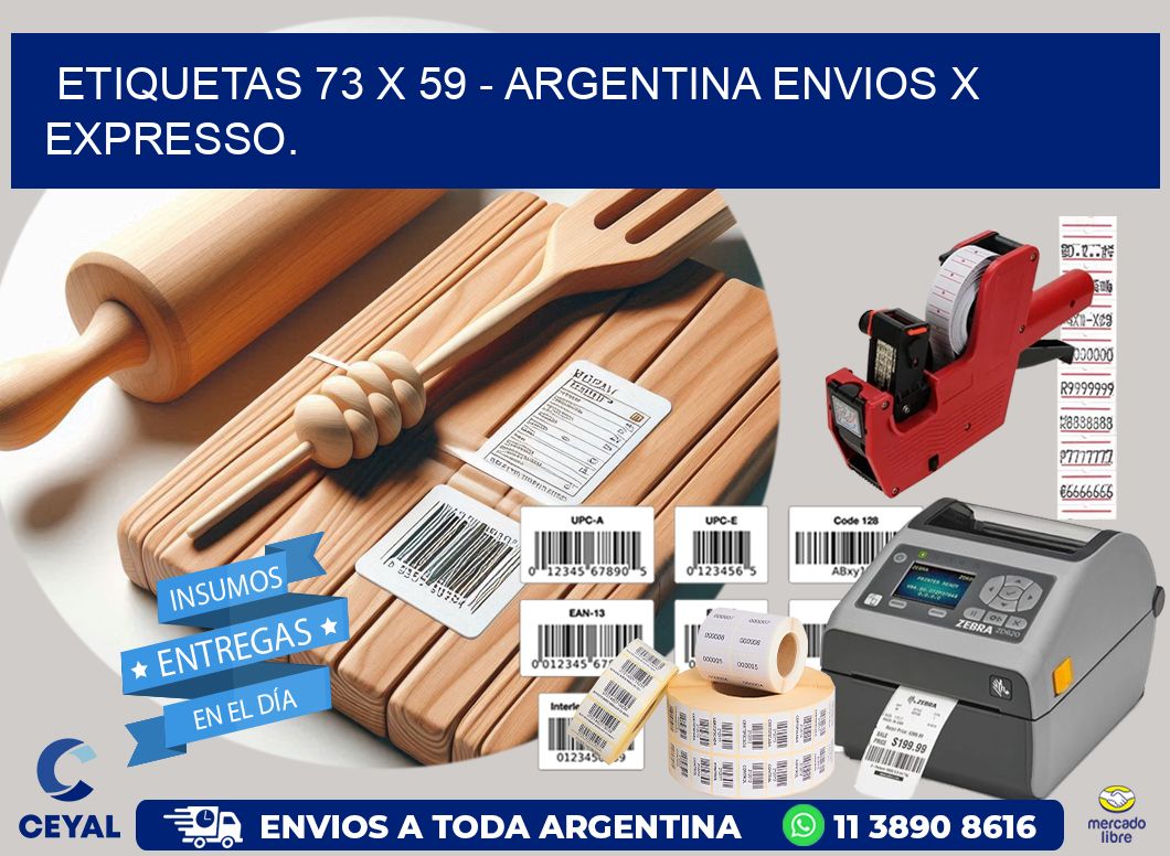 ETIQUETAS 73 x 59 – ARGENTINA ENVIOS X EXPRESSO.