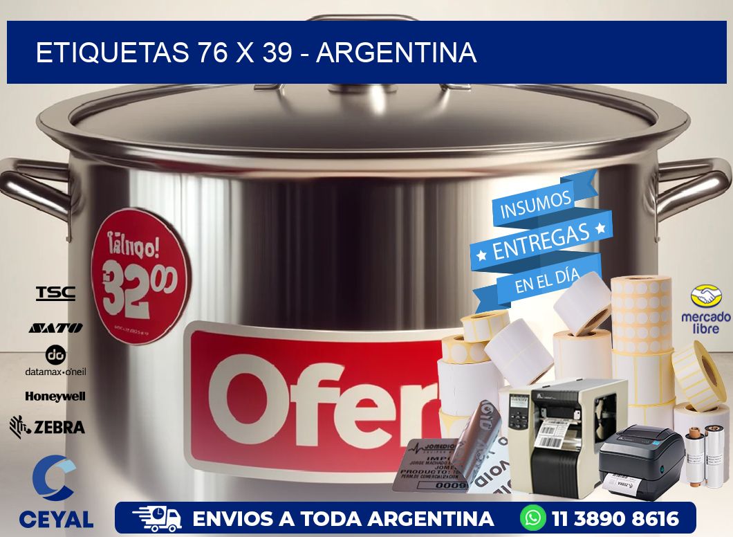 ETIQUETAS 76 x 39 - ARGENTINA