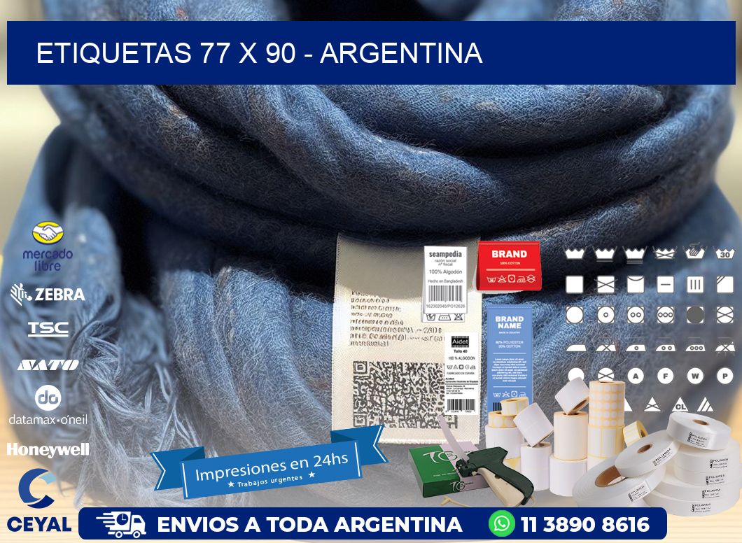 ETIQUETAS 77 x 90 - ARGENTINA