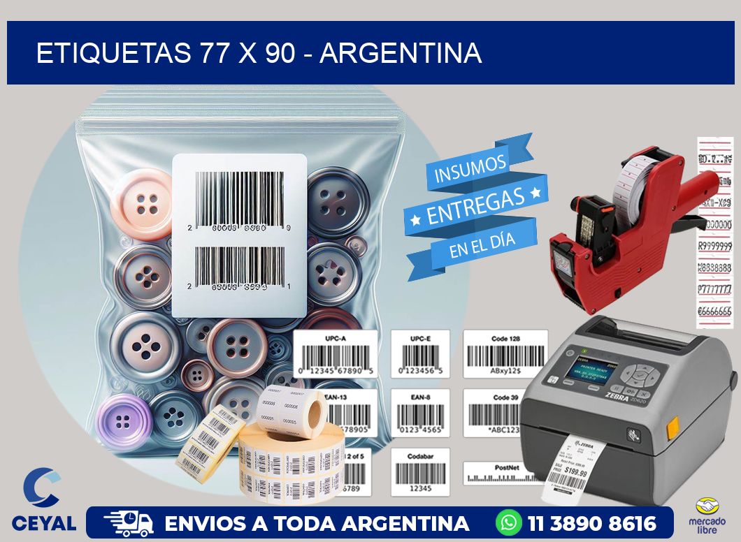 ETIQUETAS 77 x 90 - ARGENTINA
