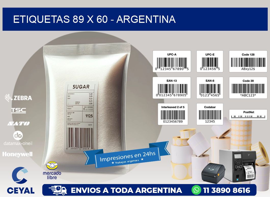 ETIQUETAS 89 x 60 - ARGENTINA