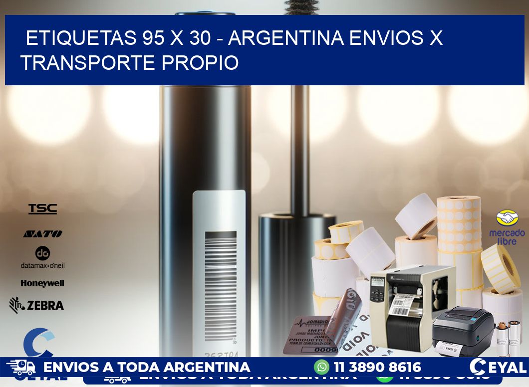 ETIQUETAS 95 x 30 – ARGENTINA ENVIOS X TRANSPORTE PROPIO