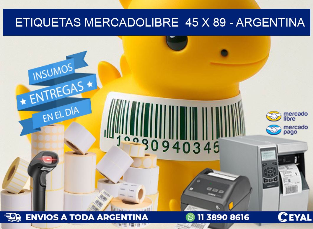 ETIQUETAS MERCADOLIBRE  45 x 89 – ARGENTINA