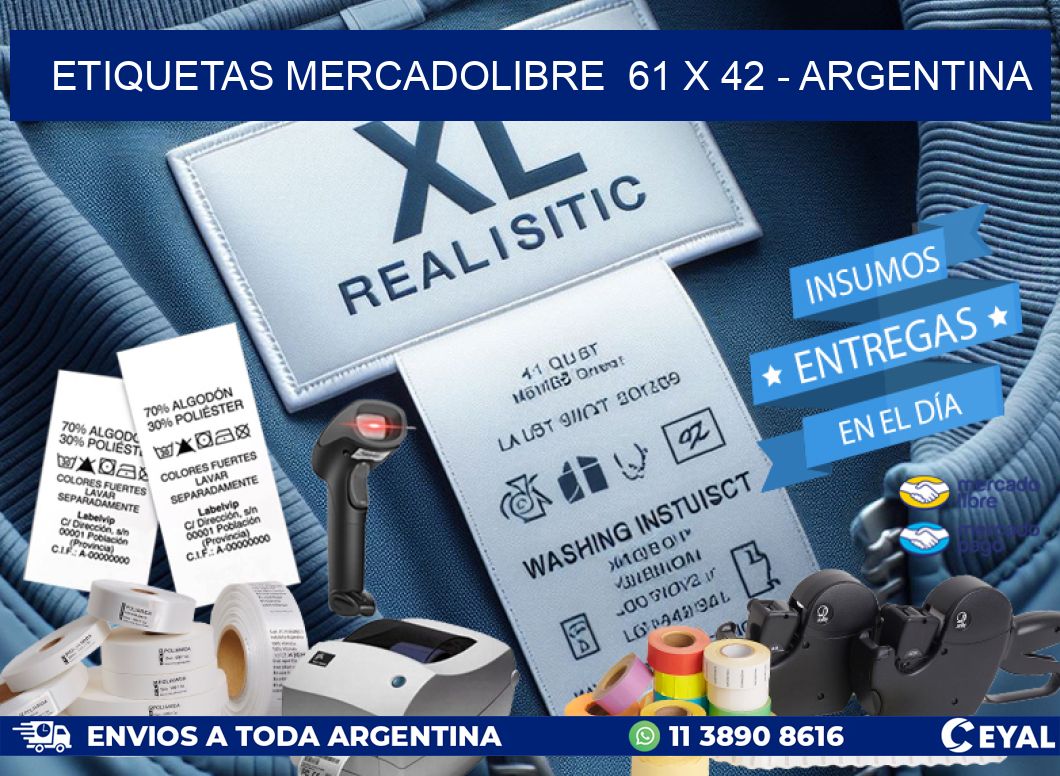 ETIQUETAS MERCADOLIBRE  61 x 42 – ARGENTINA