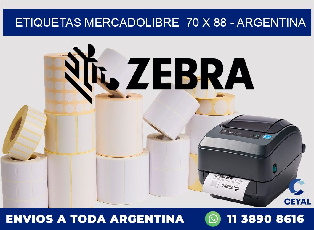 ETIQUETAS MERCADOLIBRE  70 x 88 – ARGENTINA