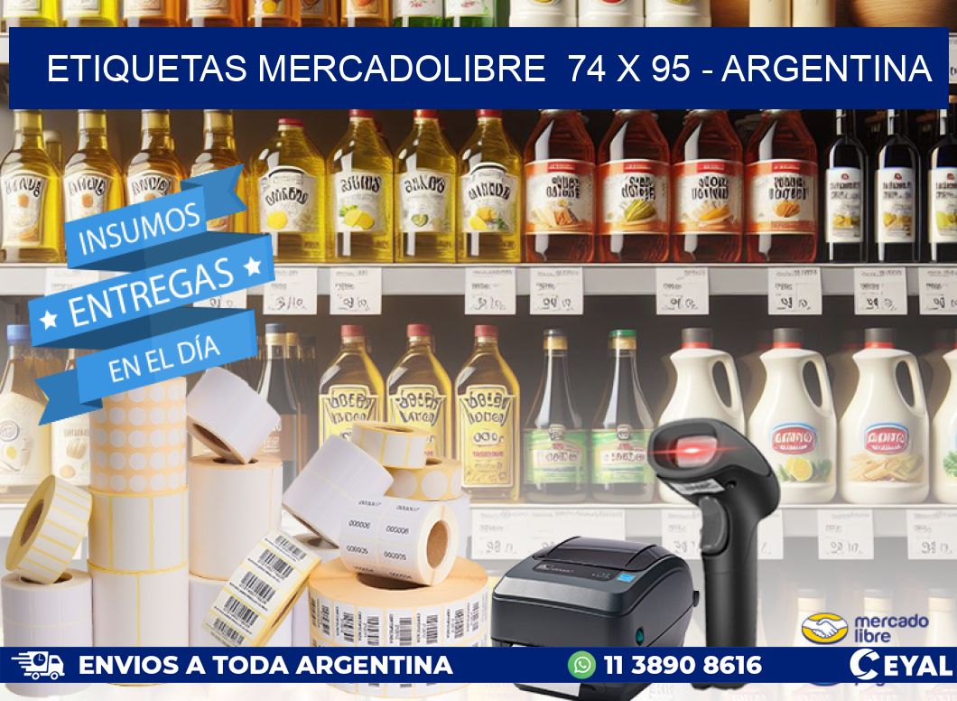 ETIQUETAS MERCADOLIBRE  74 x 95 - ARGENTINA