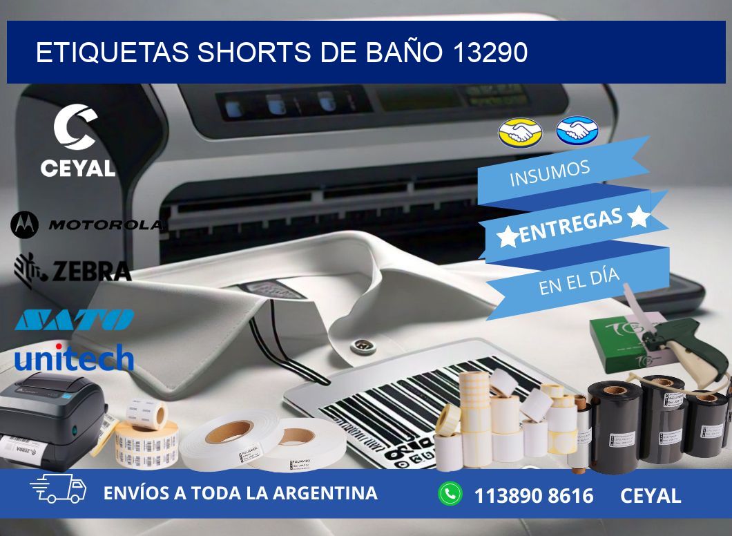 ETIQUETAS SHORTS DE BAÑO 13290