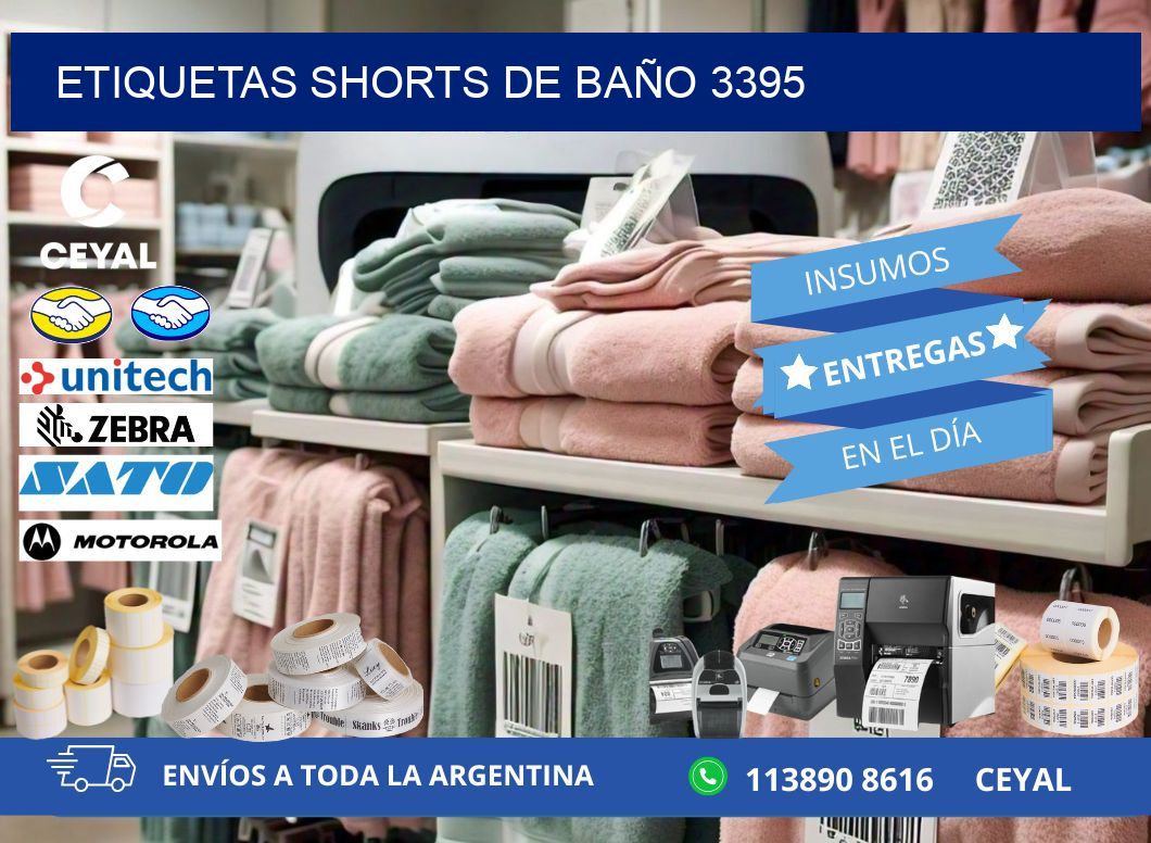 ETIQUETAS SHORTS DE BAÑO 3395