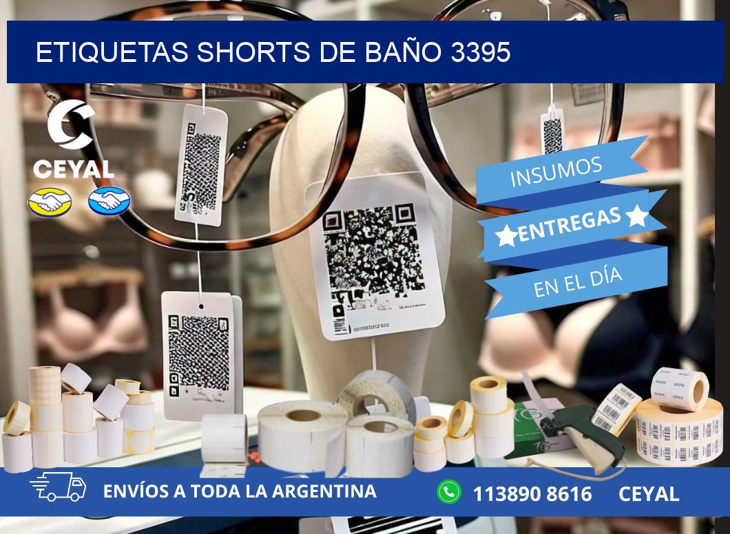 ETIQUETAS SHORTS DE BAÑO 3395