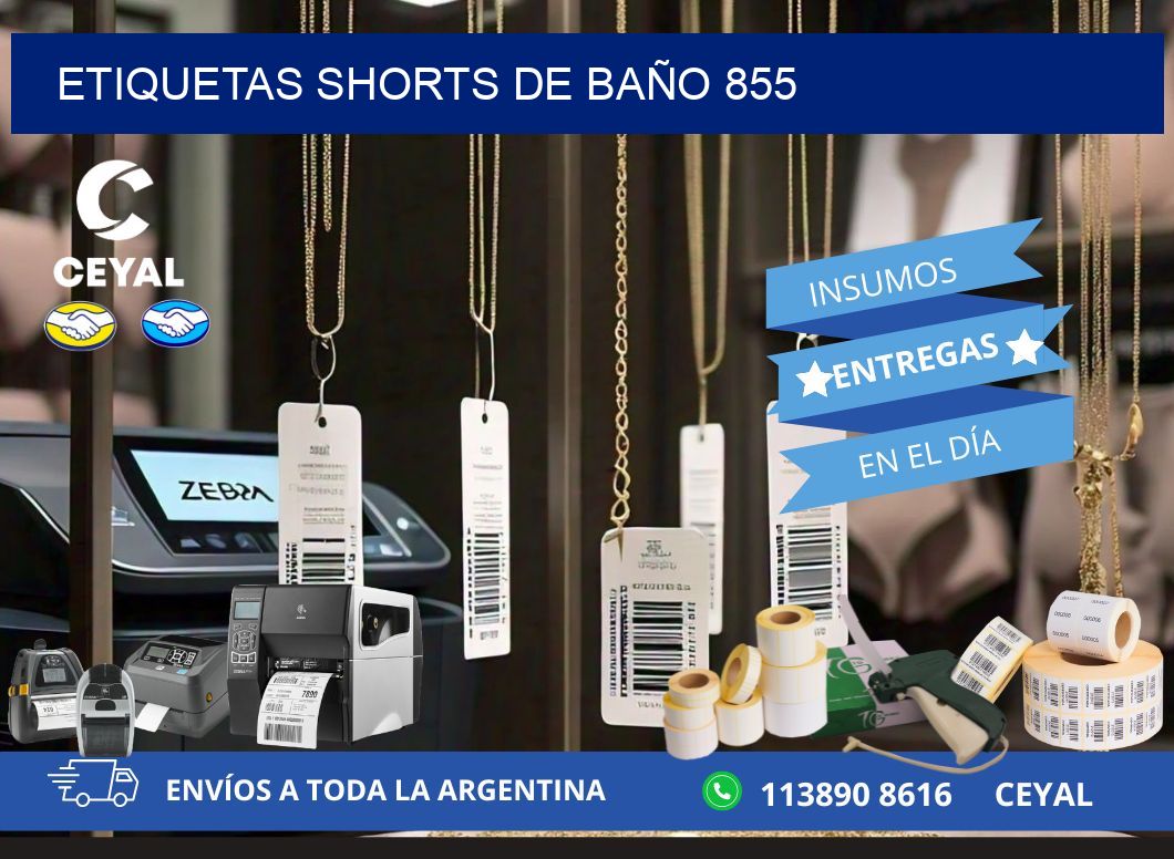 ETIQUETAS SHORTS DE BAÑO 855