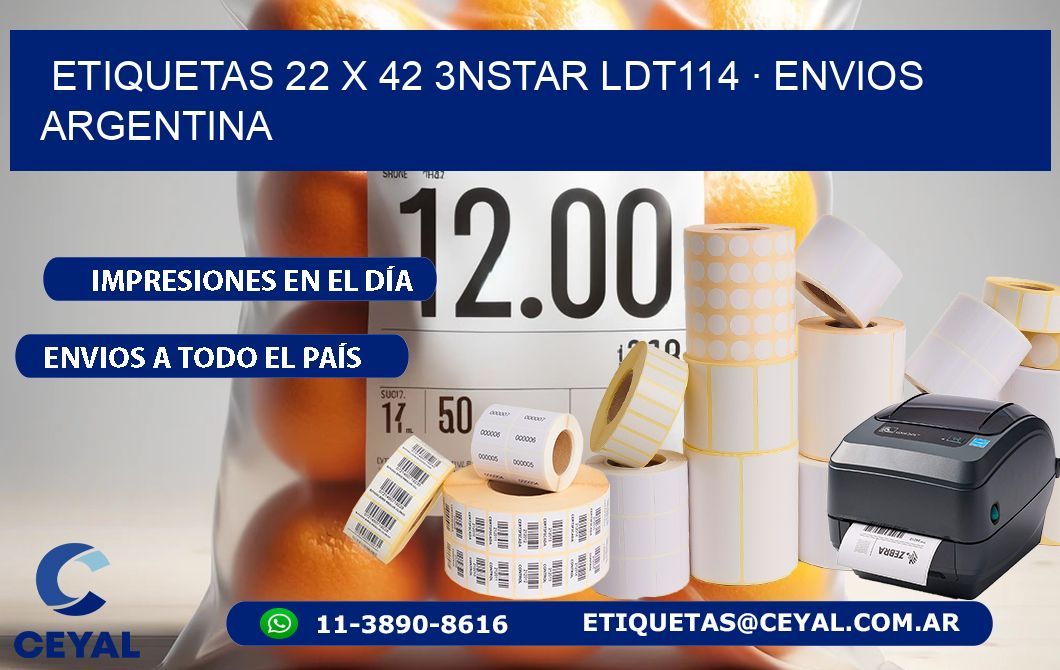 ETIQUETAS 22 x 42 3NSTAR LDT114 · ENVIOS ARGENTINA
