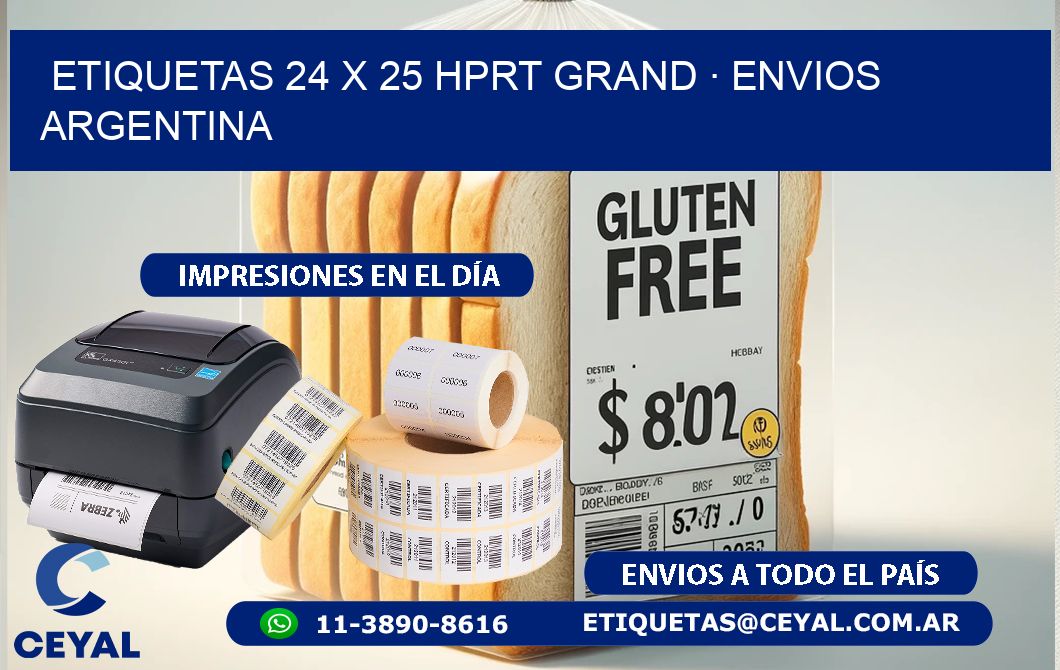 ETIQUETAS 24 x 25 HPRT GRAND · ENVIOS ARGENTINA