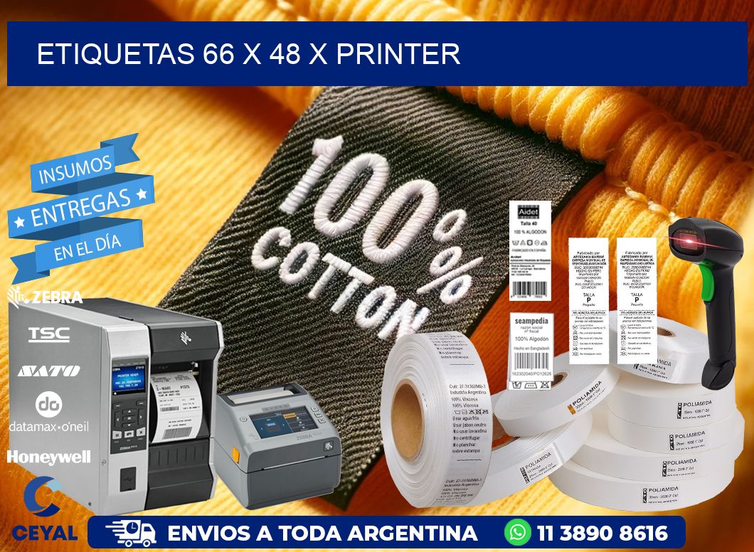ETIQUETAS 66 x 48 X PRINTER