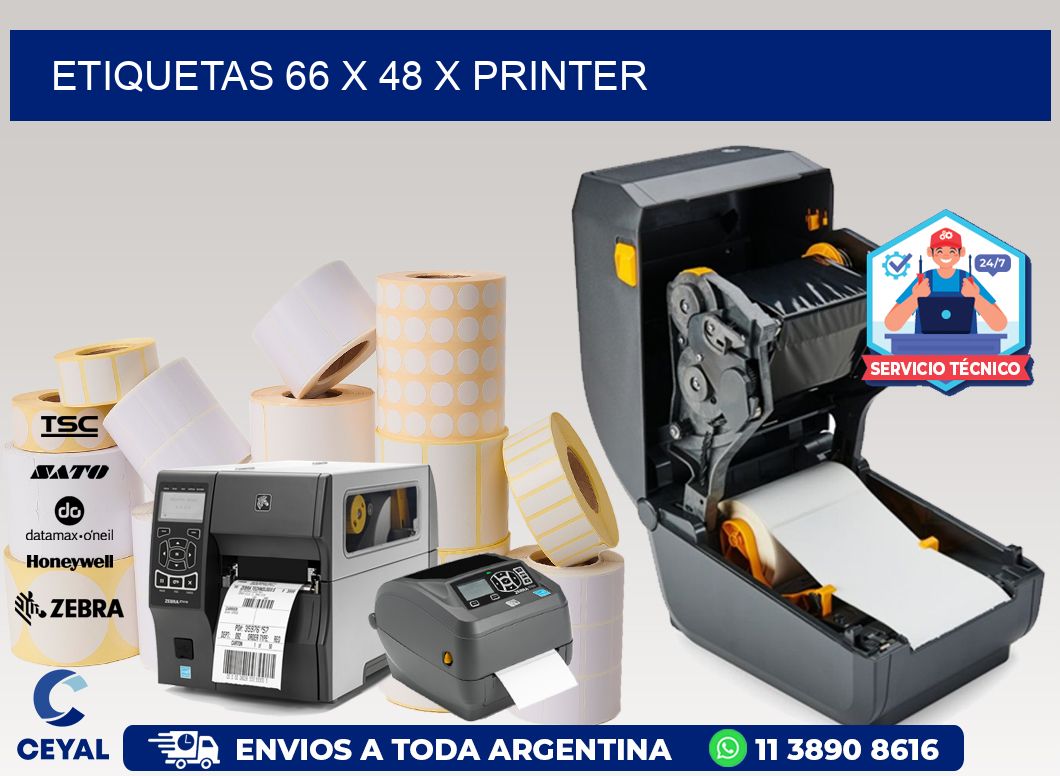 ETIQUETAS 66 x 48 X PRINTER