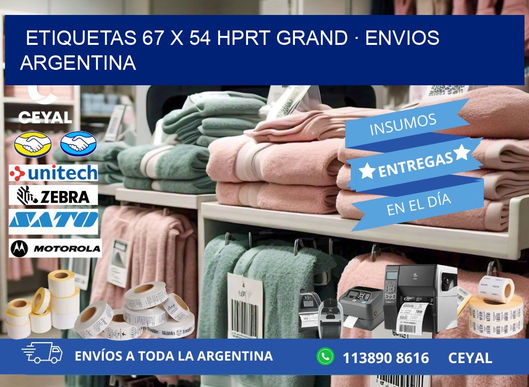 ETIQUETAS 67 x 54 HPRT GRAND · ENVIOS ARGENTINA