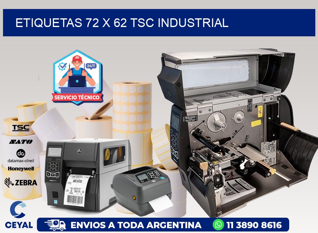 ETIQUETAS 72 x 62 TSC INDUSTRIAL