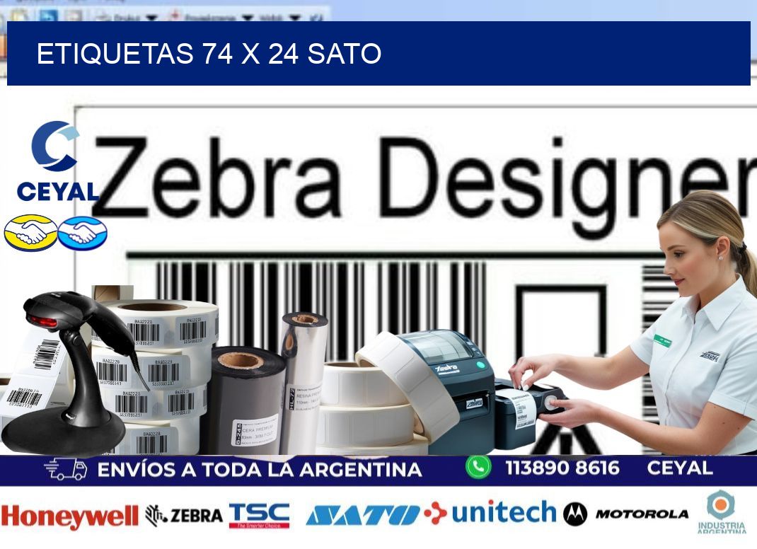 ETIQUETAS 74 x 24 SATO