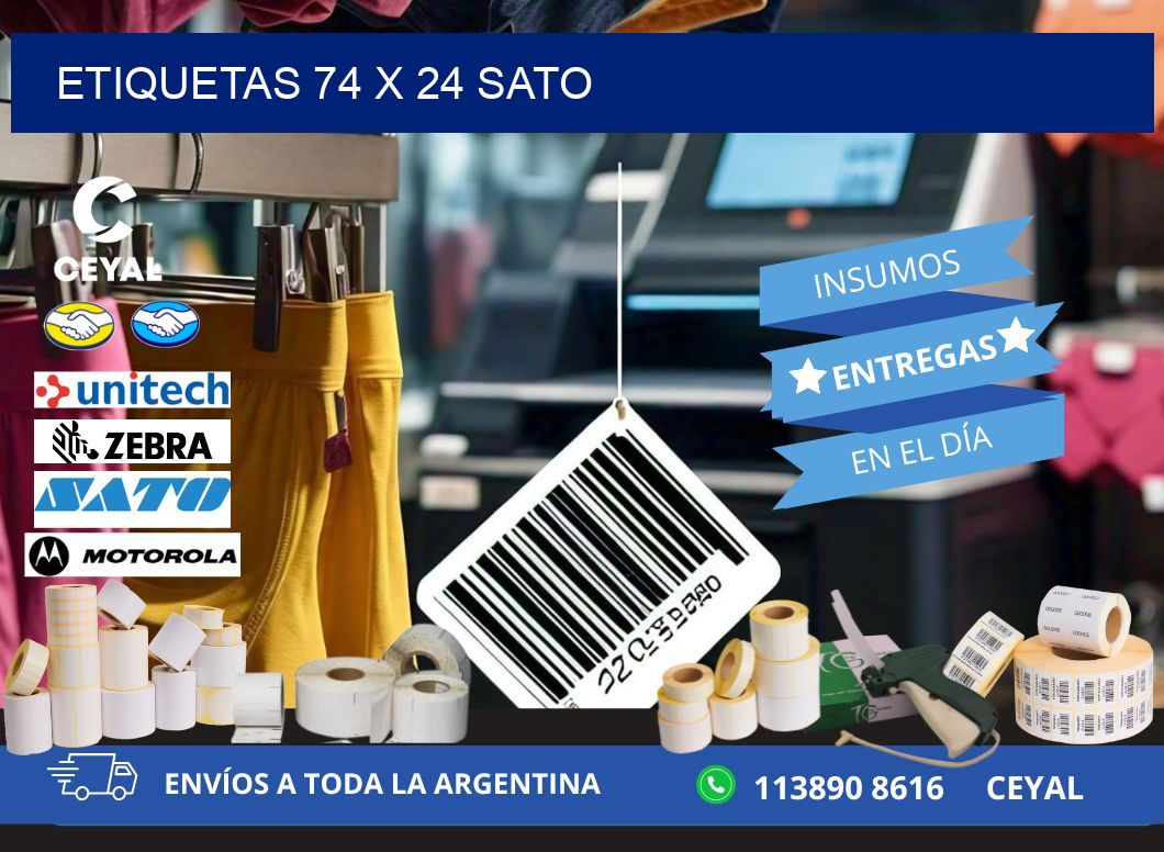 ETIQUETAS 74 x 24 SATO