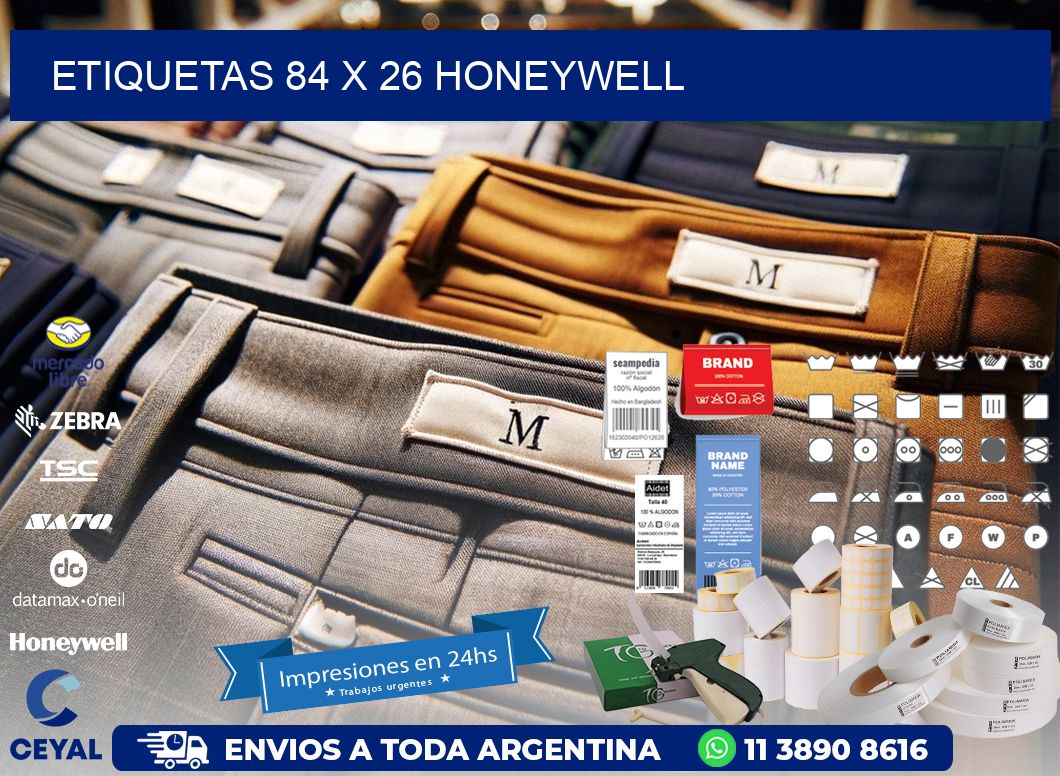 ETIQUETAS 84 x 26 HONEYWELL