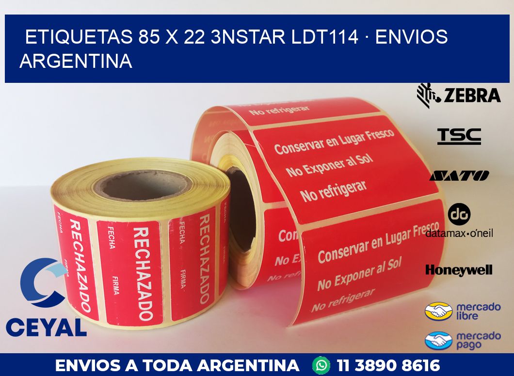 ETIQUETAS 85 x 22 3NSTAR LDT114 · ENVIOS ARGENTINA