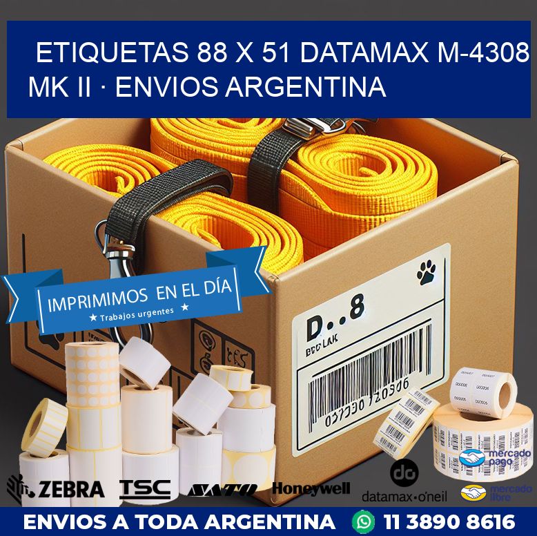 ETIQUETAS 88 x 51 DATAMAX M-4308 MK II · ENVIOS ARGENTINA