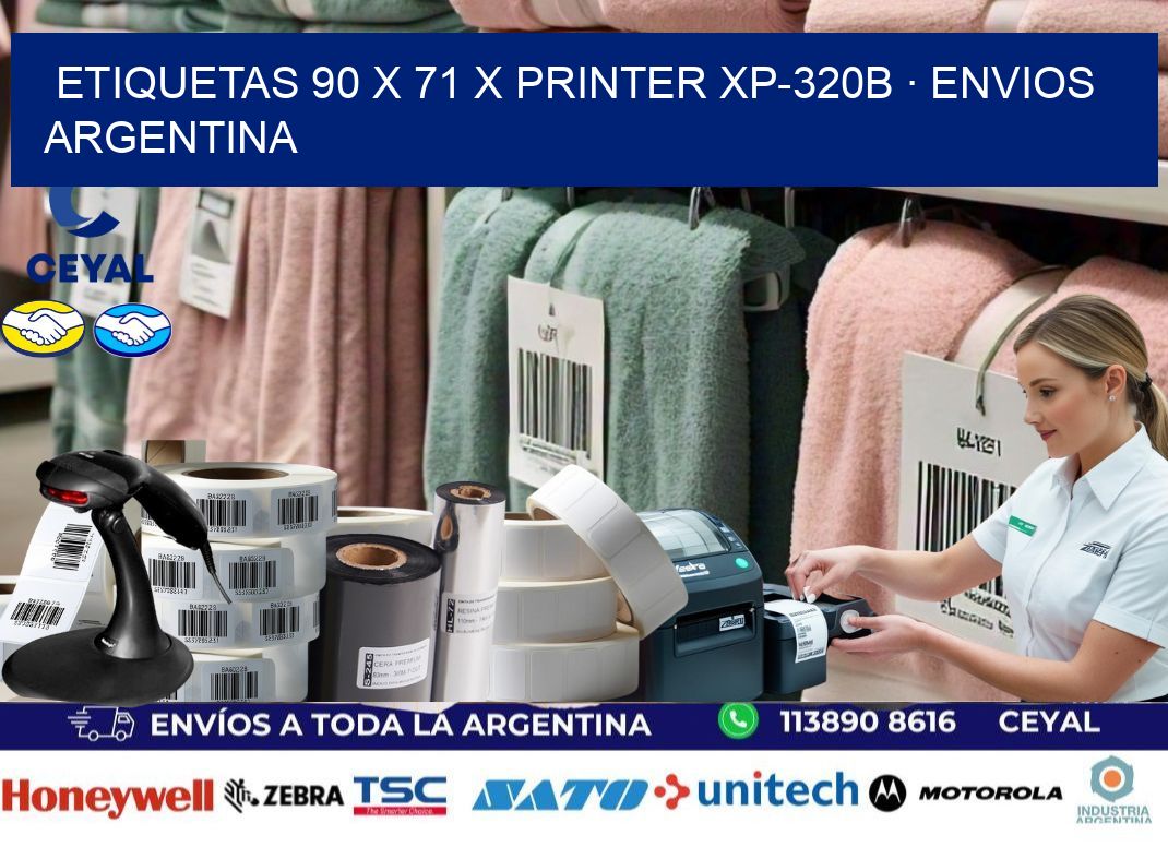 ETIQUETAS 90 x 71 X PRINTER XP-320B · ENVIOS ARGENTINA
