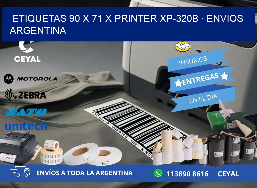 ETIQUETAS 90 x 71 X PRINTER XP-320B · ENVIOS ARGENTINA