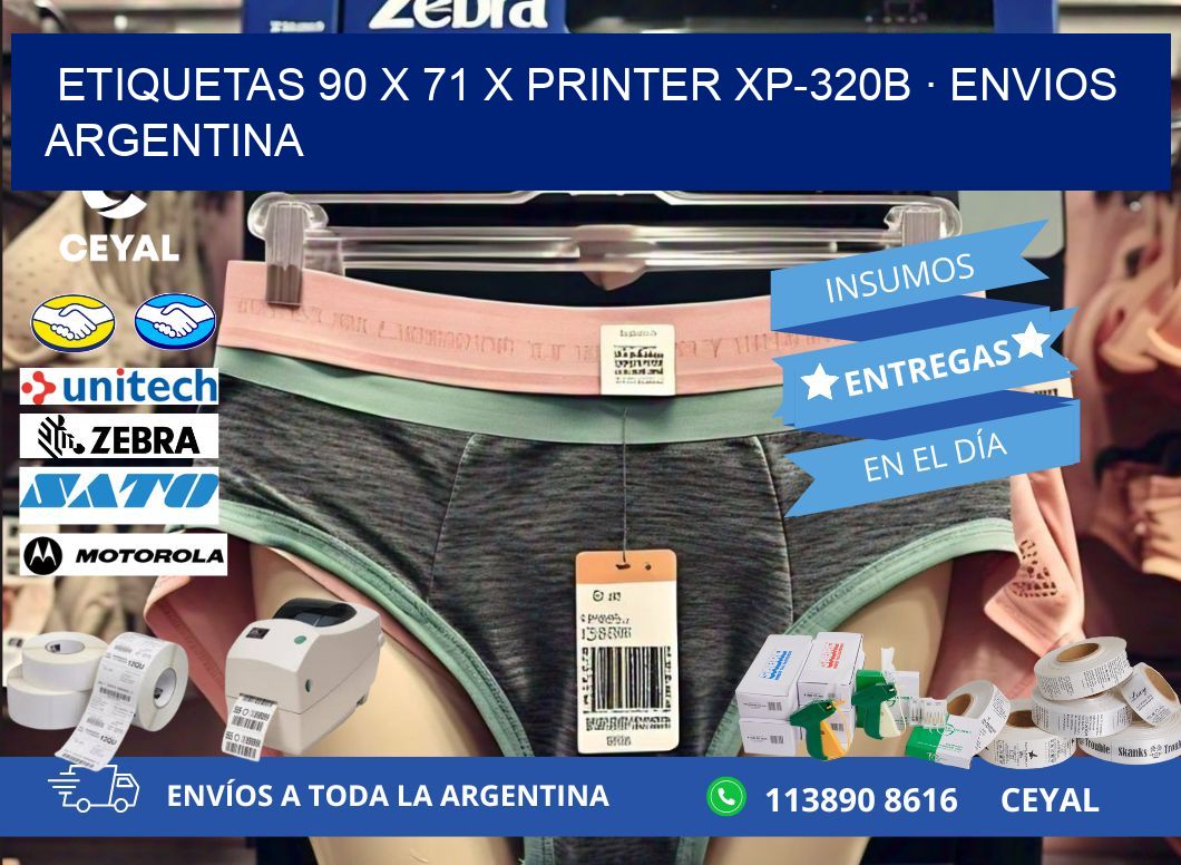 ETIQUETAS 90 x 71 X PRINTER XP-320B · ENVIOS ARGENTINA
