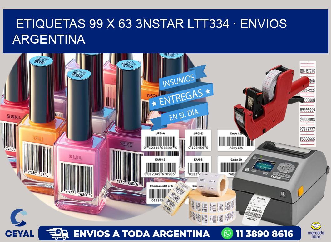 ETIQUETAS 99 x 63 3NSTAR LTT334 · ENVIOS ARGENTINA