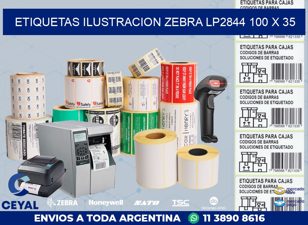 ETIQUETAS ILUSTRACION ZEBRA LP2844 100 x 35